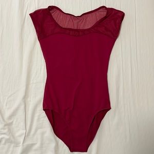 Sansha cap sleeve mesh red women’s ballet leotard size 3